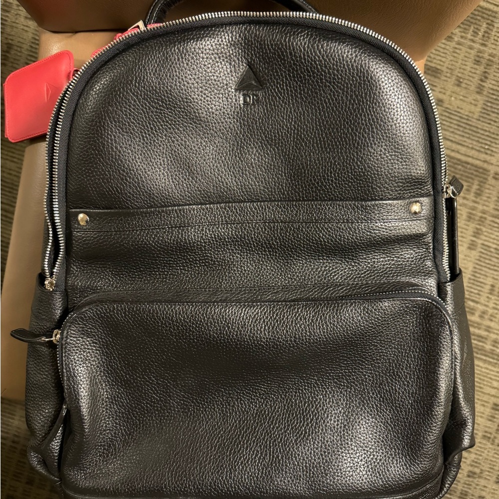 Royce New York for DELTA Million Miler Black Pebble Leather Backpack Large Bag